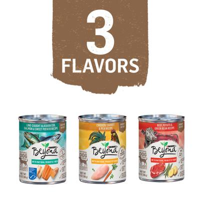 Show full view: Purina Beyond Natural Pate Ground Entrees Wet Dog Food Variety Pack, 13-oz, case of 6 slide 3 of 12