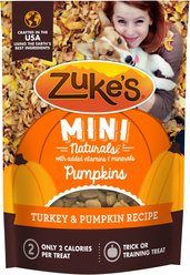 Zuke's Mini Naturals Pumpkins Turkey & Pumpkin Recipe Dog Treats, 5-oz bag
