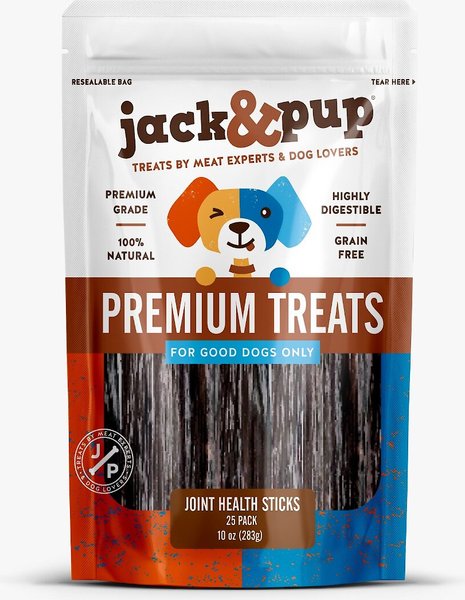 Jack & Pup Joint Health Sticks 6" Dog Treats, 25 count slide 1 of 8