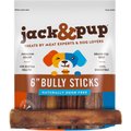 Jack & Pup Thick Bully Stick 6" Dog Treats, 5 count