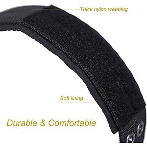 OneTigris Nylon Military Dog Collar, Black, Large: 17.7 to 20.9-in neck, 1.5-in wide