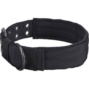 OneTigris Nylon Military Dog Collar, Black, Large: 17.7 to 20.9-in neck, 1.5-in wide
