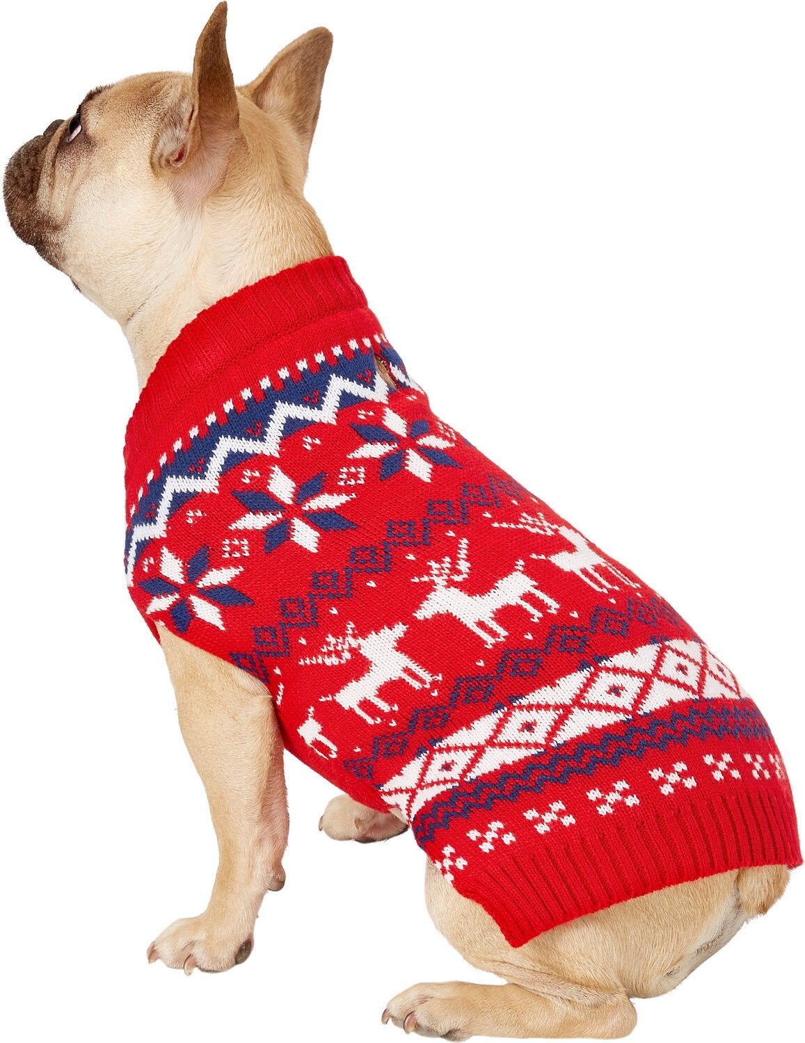 FRISCO Dog & Cat Reindeer Fair Isle Sweater, Medium