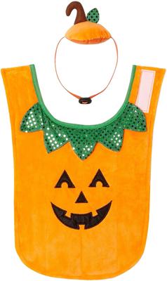 Show full view: Frisco Pumpkin Jack O' Lantern Dog & Cat Costume, X-Small slide 5 of 7