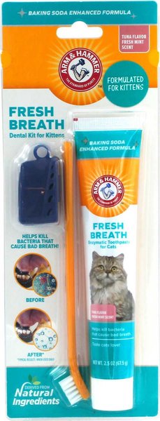 Arm & Hammer Fresh Breath Tuna Flavored Enzymatic Kitten Dental Kit slide 1 of 6