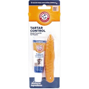 ARM & HAMMER PRODUCTS Tartar Control Vanilla-Ginger Flavored Enzymatic Puppy Dental Travel Kit