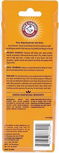 ARM & HAMMER PRODUCTS Tartar Control Vanilla-Ginger Flavored Enzymatic Puppy Dental Travel Kit