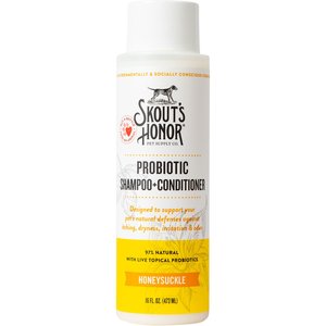 Skout's Honor Probiotic Honeysuckle Pet Shampoo & Conditioner, 16-oz bottle