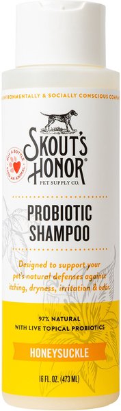 Skout's Honor Probiotic Honeysuckle Pet Shampoo, 16-oz bottle slide 1 of 10