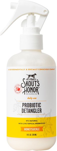 Skout's Honor Probiotic Honeysuckle Daily Use Pet Detangler, 8-oz bottle slide 1 of 10