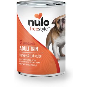 Nulo Freestyle Turkey Cod Recipe Grain Free Adult Trim Canned Dog Food 13 oz Case of 12