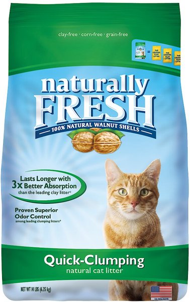Naturally Fresh Unscented Clumping Walnut Cat Litter, 14-lb bag slide 1 of 3