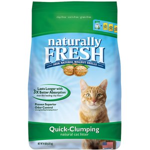 Naturally Fresh Unscented Clumping Walnut Cat Litter, 14-lb bag