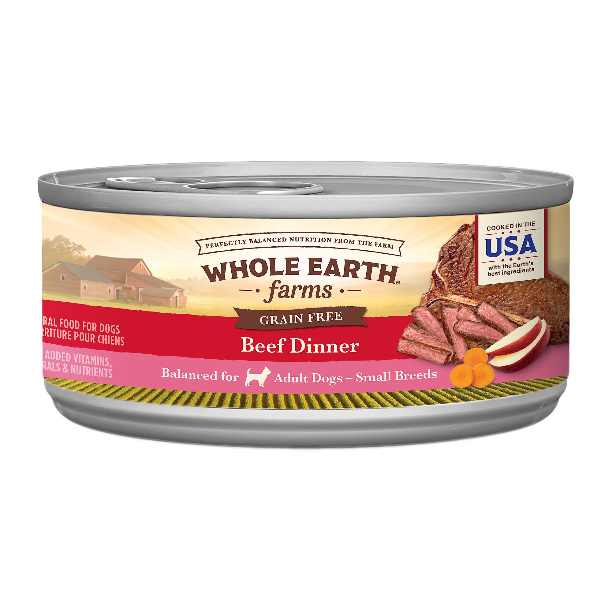 WHOLE EARTH FARMS Small Breed Beef Dinner Grain Free Canned Dog