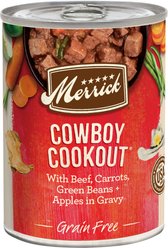 Merrick Grain-Free Wet Dog Food Cowboy Cookout, 12.7-oz can, case of 12
