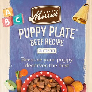Merrick Grain-Free Wet Puppy Food Puppy Plate Beef Recipe, 12.7-oz can, case of 12