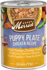 Merrick Grain-Free Wet Puppy Food Puppy Plate Chicken Recipe, 12.7-oz can, case of 12