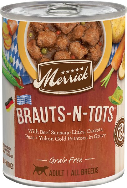 Merrick Grain Free Brauts n Tots Canned Dog Food