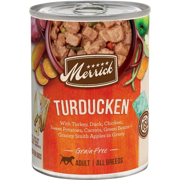 MERRICK GrainFree Wet Dog Food Grammy's Pot Pie, 12.7oz can, case of