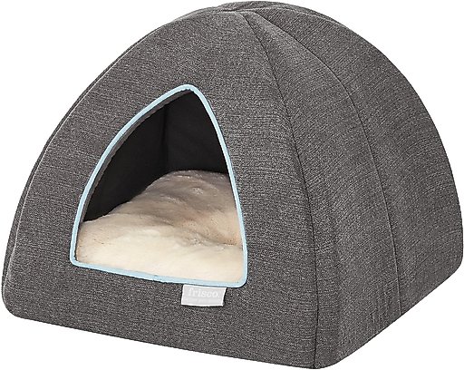 Frisco Igloo Covered Cat & Dog Bed, Gray