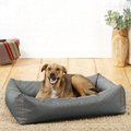 Frisco Rectangular Bolster Dog Bed w/Removable Cover, Dark Gray, Large