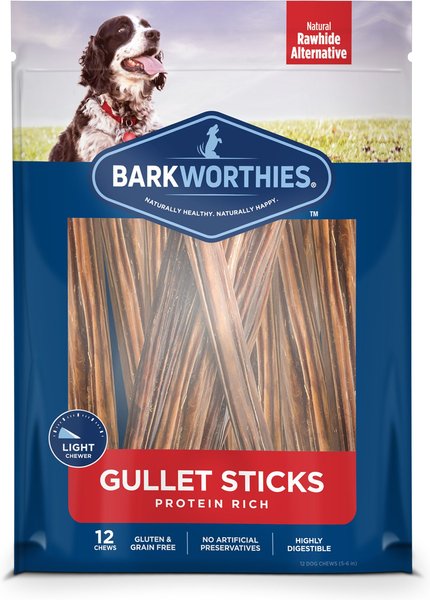 Barkworthies 6" Gullet Stick Dog Treats, 12 count slide 1 of 2