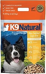 K9 Natural Chicken Feast Raw Grain-Free Freeze-Dried Dog Food, 4-lb bag