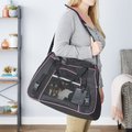 Frisco Basic Dog & Cat Carrier Bag, Black, Pink Trim, Medium/Large