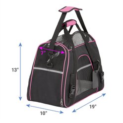 Frisco Basic Dog & Cat Carrier Bag, Black, Pink Trim, Medium/Large slide 2 of 8