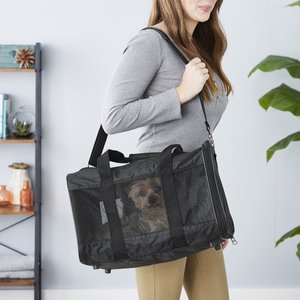 Frisco Premium Travel Bag Dog & Cat Carrier, Black, Medium