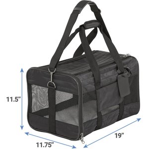 Frisco Premium Travel Bag Dog & Cat Carrier, Black, Large
