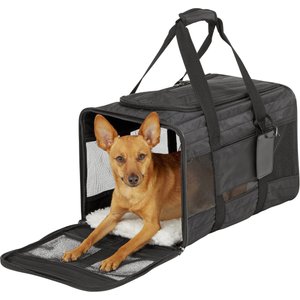 Frisco Premium Travel Bag Dog & Cat Carrier, Black, Large