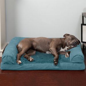 FurHaven Plush & Suede Orthopedic Sofa Cat & Dog Bed, Deep Pool, Large