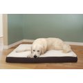 FurHaven Faux Sheepskin & Suede Deluxe Orthopedic Cat & Dog Bed with Removable Cover, Jumbo, Espresso