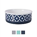 Bone Dry Lattice Non-Skid Ceramic Dog & Cat Bowl, 1.5-cup