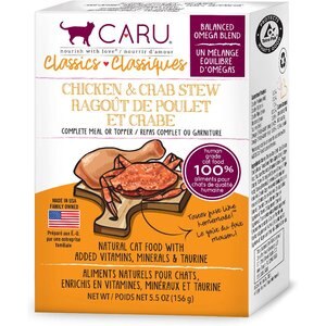 Caru Classic Chicken & Crab Stew Grain-Free Wet Cat Food, 6-oz, case of 12