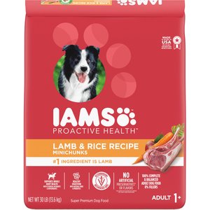 Iams Proactive Health Minichunks Small Kibble with Lamb & Rice Adult Dry Dog Food, 30-lb bag
