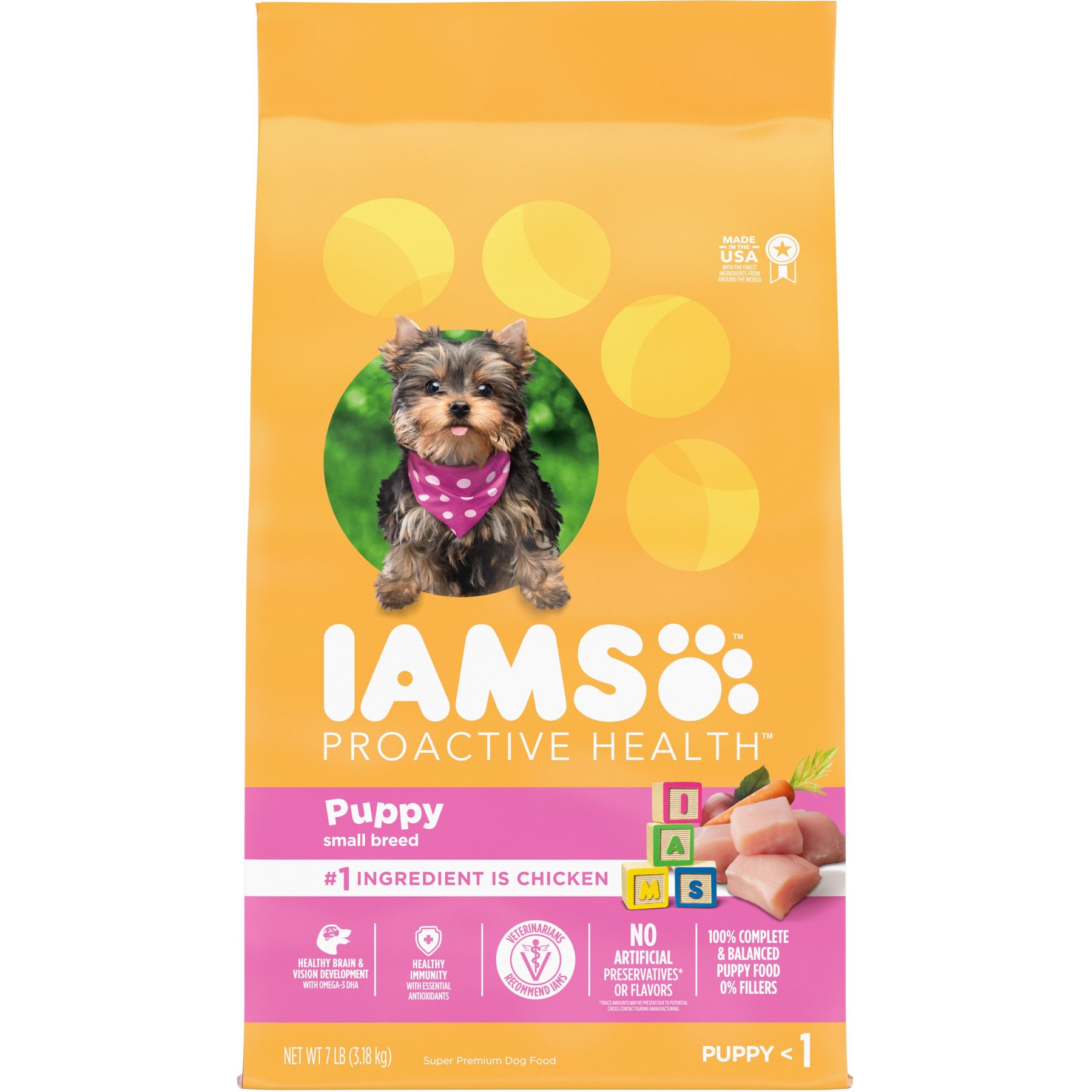IAMS Proactive Health Smart Small Breed Puppy with Real Chicken Dry Dog  Food, 7-lb bag 
