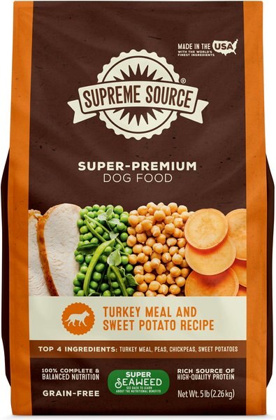 Supreme Source Grain-Free Turkey Meal & Sweet Potato Recipe Dry Dog Food, 5-lb bag slide 1 of 11
