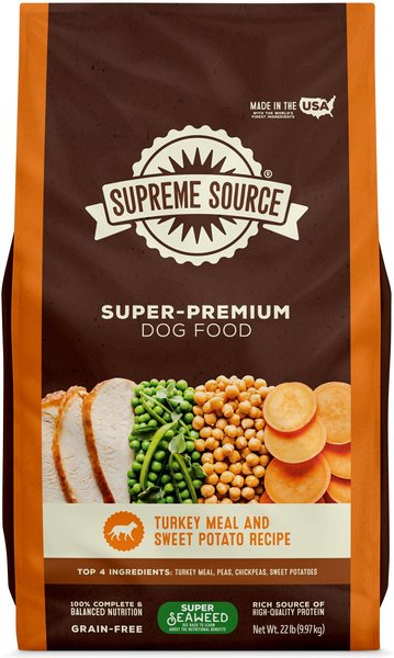 SUPREME SOURCE Grain Free Turkey Meal Sweet Potato Recipe Dry