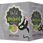 Tiki Cat Velvet Mousse Variety Pack Grain-Free Wet Cat Food, 2.8-oz pouch, case of 12