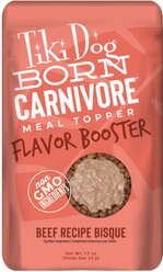 Tiki Dog Aloha Petites Flavor Booster Beef Bisque Dog Food Topper, 1.5-oz pouch, case of 12
