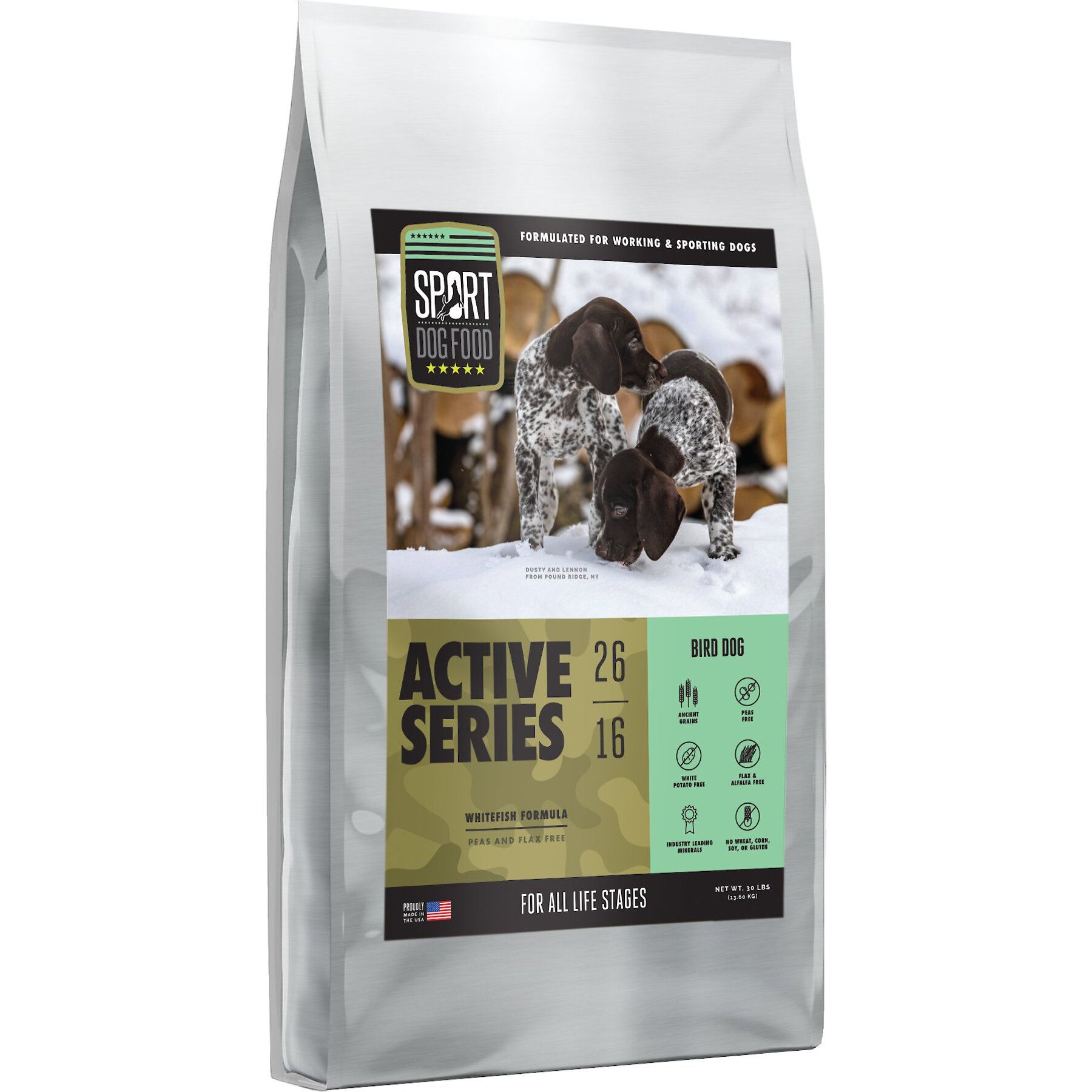 Sport Dog Food Active Series Bird Dog Whitefish Formula Flax Free Dry Dog Food