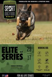 Sport Dog Food Elite Series Working Dog Grain-Free Turkey Formula Dry Dog Food, 30-lb bag slide 2 of 7