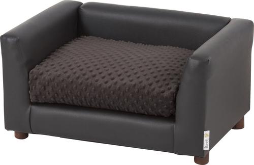 Show full view: Keet Fluffly Deluxe Sofa Dog Bed with Removable Cover, Chocolate, Small slide 3 of 8