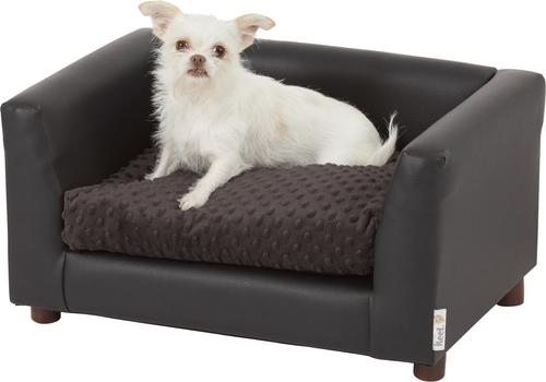 Show full view: Keet Fluffly Deluxe Sofa Dog Bed with Removable Cover, Chocolate, Small slide 4 of 8