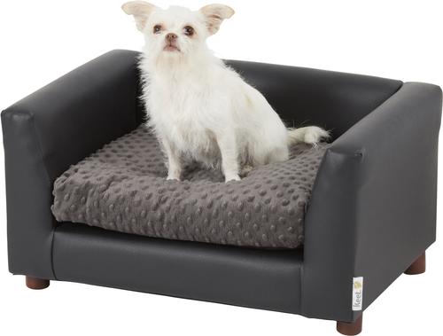 Show full view: Keet Fluffly Deluxe Sofa Dog Bed with Removable Cover, Charcoal, Small slide 4 of 8