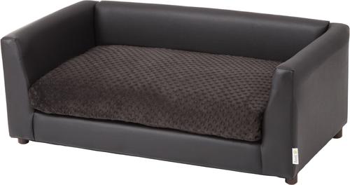 Show full view: Keet Fluffly Deluxe Sofa Dog Bed with Removable Cover, Chocolate, Large slide 3 of 8