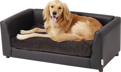 Show full view: Keet Fluffly Deluxe Sofa Dog Bed with Removable Cover, Chocolate, Large slide 4 of 8