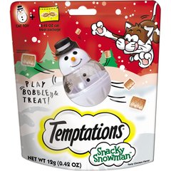 Temptations Snacky Snowman Cat Treat Toy, 0.42-oz treat pack